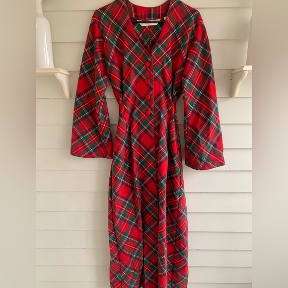 Victoria’s Secret Vintage Tartan Plaid Quality Robe Size XS/S - Picture 2 of 14